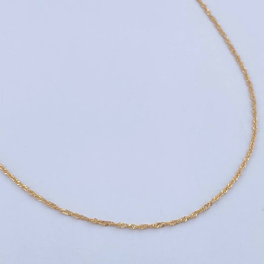 Cadena Singapur 1.3gr / 45cm / 1mm Oro Amarillo +3 18K &