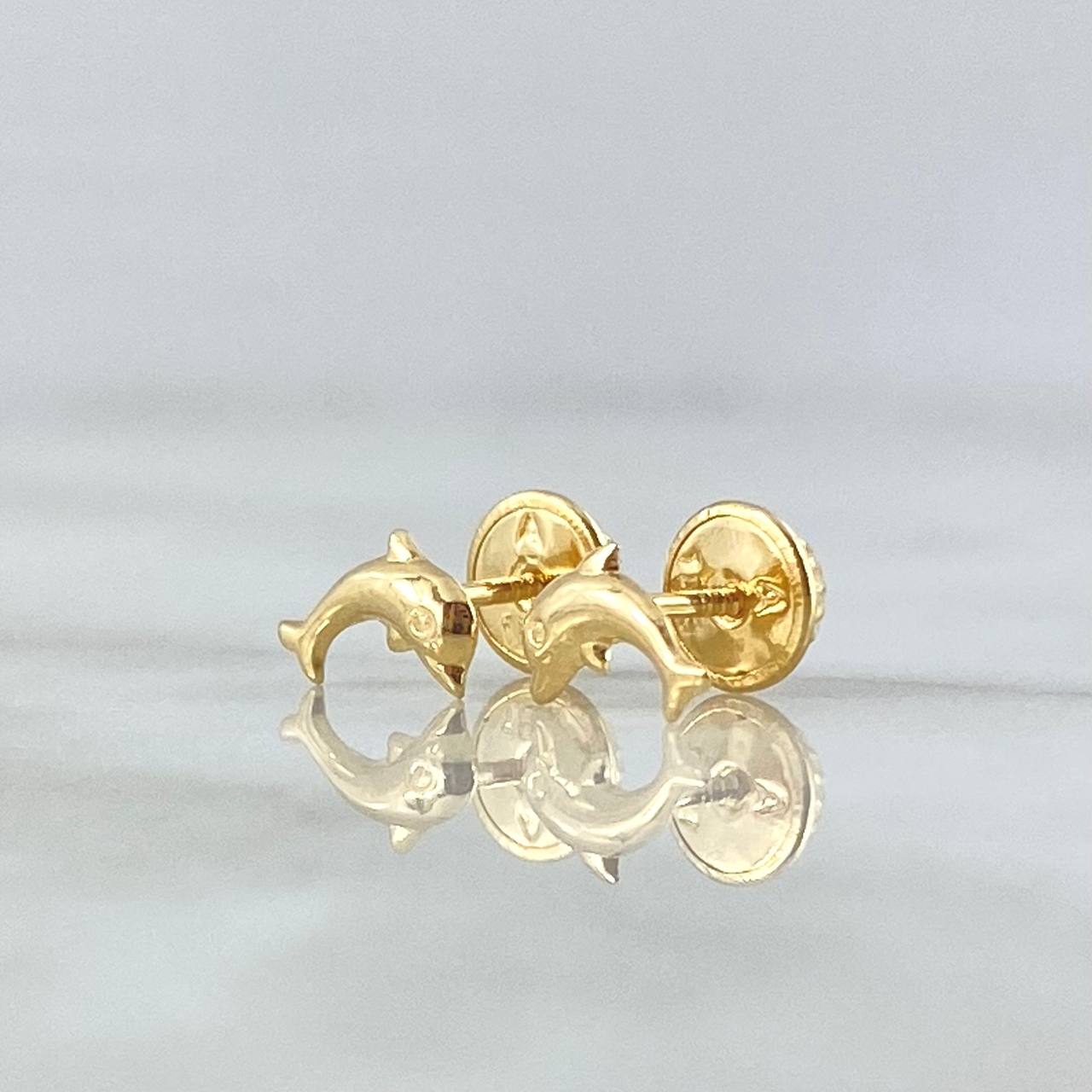 Topos Delfin 0.5gr / 8mm Lisos Oro Amarillo 18K ©