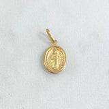 Dije Virgen Milagrosa 0.7gr / 2cm / Lisa Mate Oro Amarillo 18K ©