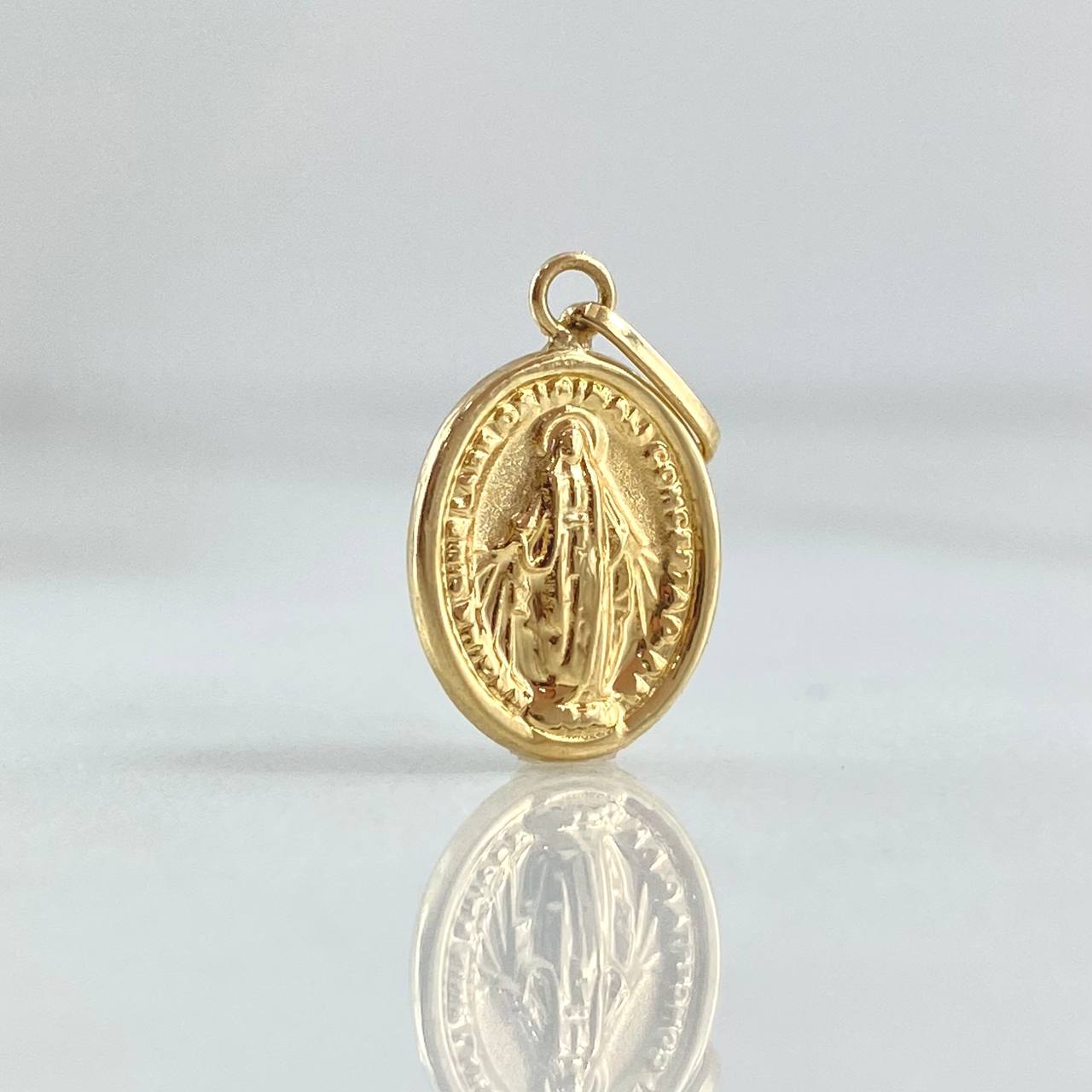 Dije Virgen Milagrosa 0.6gr / 2cm / Lisa Oro Amarillo 18K ©