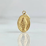 Dije Virgen Milagrosa 0.6gr / 2cm / Lisa Oro Amarillo 18K ©