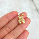 Dije Oso Liso 0.95gr / 2.4cm / Cargador Bordeado Oro Amarillo 18K ©