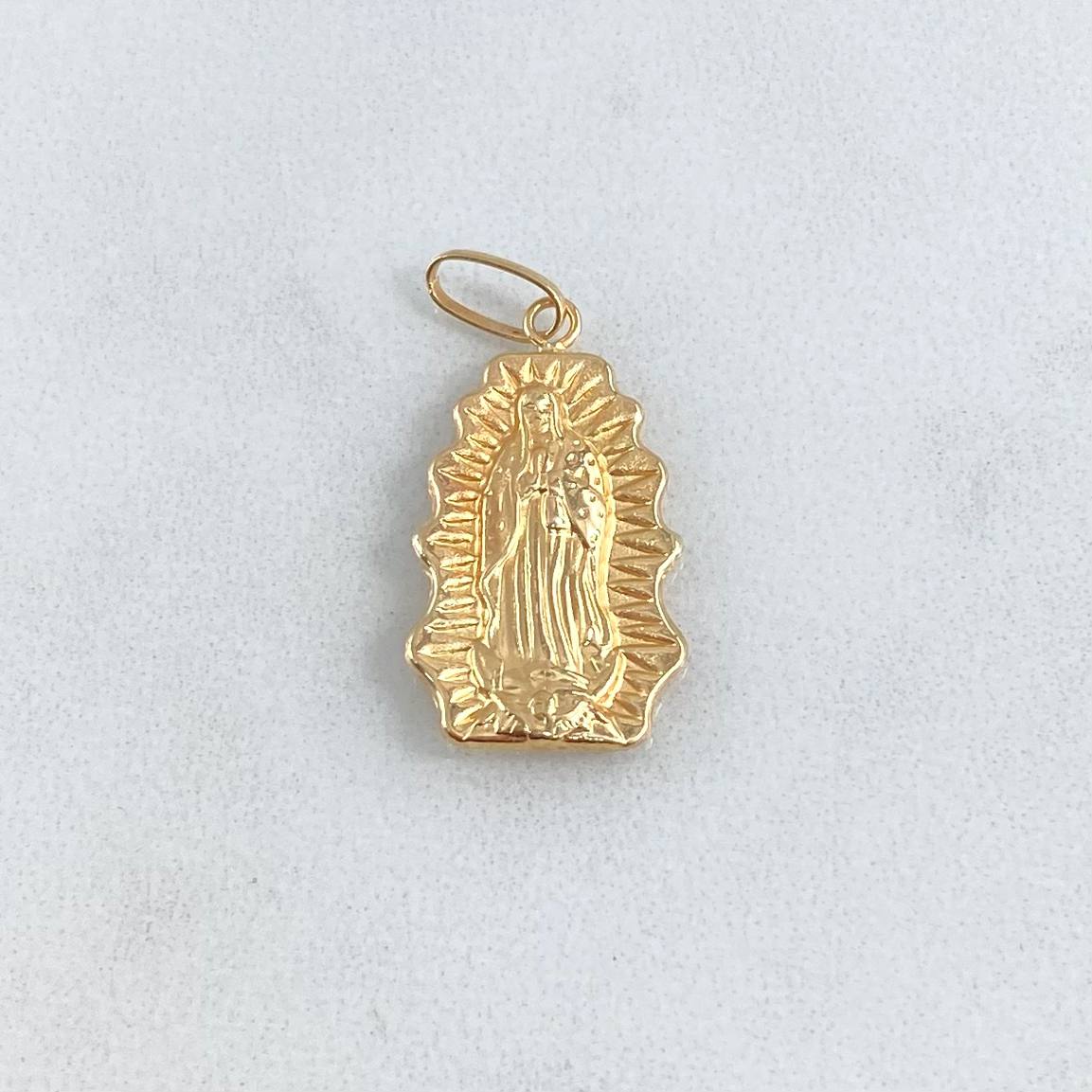 Dije Virgen Guadalupe Silueta 1.2gr / 2.7cm / Lisa Oro Amarillo 18K ©