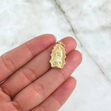 Dije Virgen Guadalupe Silueta 1.2gr / 2.7cm / Lisa Oro Amarillo 18K ©