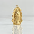 Dije Virgen Guadalupe Silueta 1.2gr / 2.7cm / Lisa Oro Amarillo 18K ©