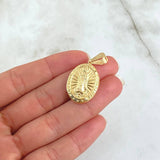 Dije Virgen Guadalupe 2gr / 3.2cm / Troquelado Liso Oro Amarillo 18K ©