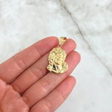 Dije Rostro Jesús 2.2gr / 3.6cm / Liso Oro Amarillo 18K