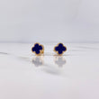 Topos Trebol VCyA 1.5gr / Electroestatico Morado Oro Amarillo 18K &