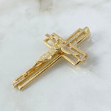 Fabricacion Bajo Pedido Dije Cruz Cristo 23gr / Circones Blancos Oro Amarillo 18K