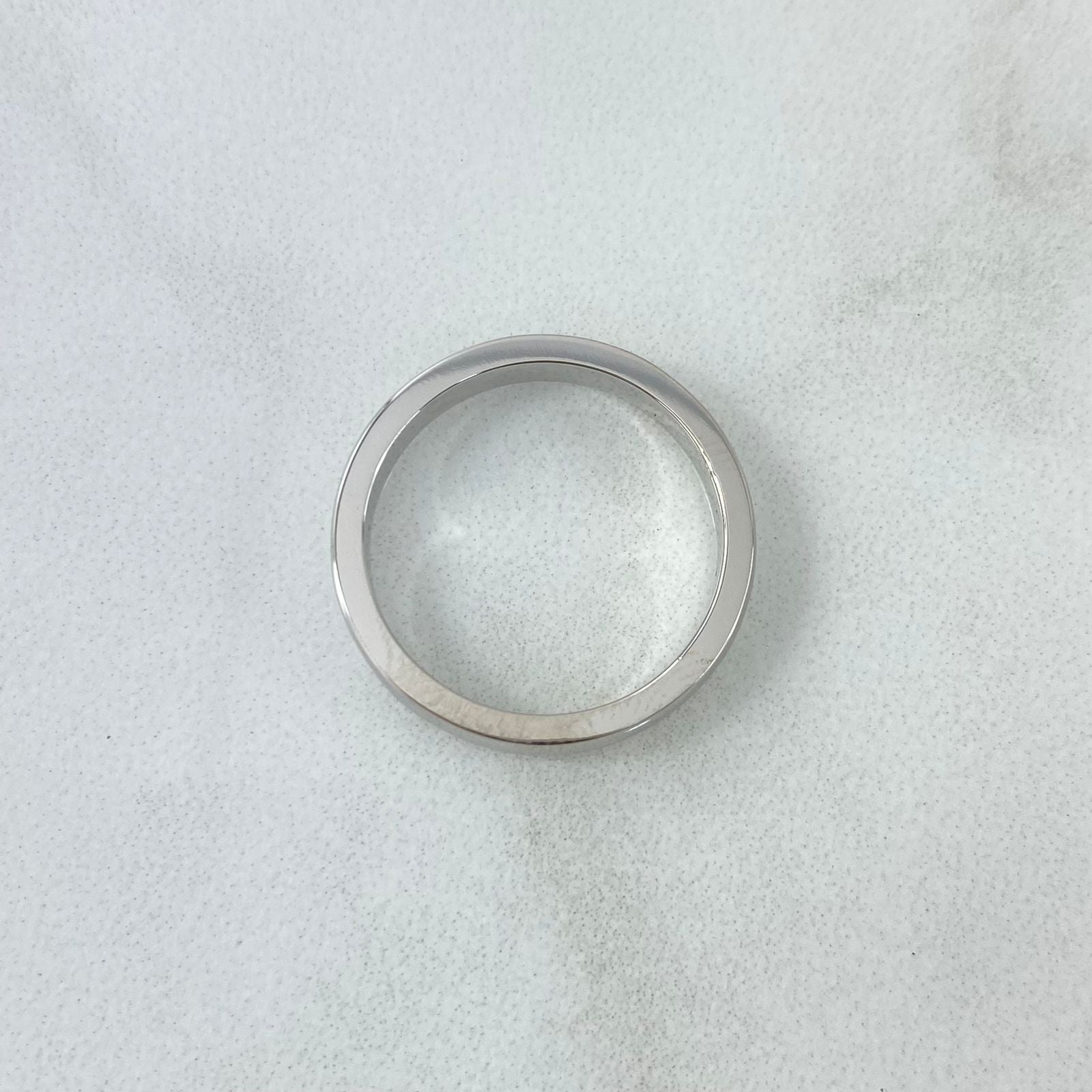 Fabricacion Bajo Pedido Anillo Argolla Media Caña Matrimonio 5gr / Oro Blanco 18K