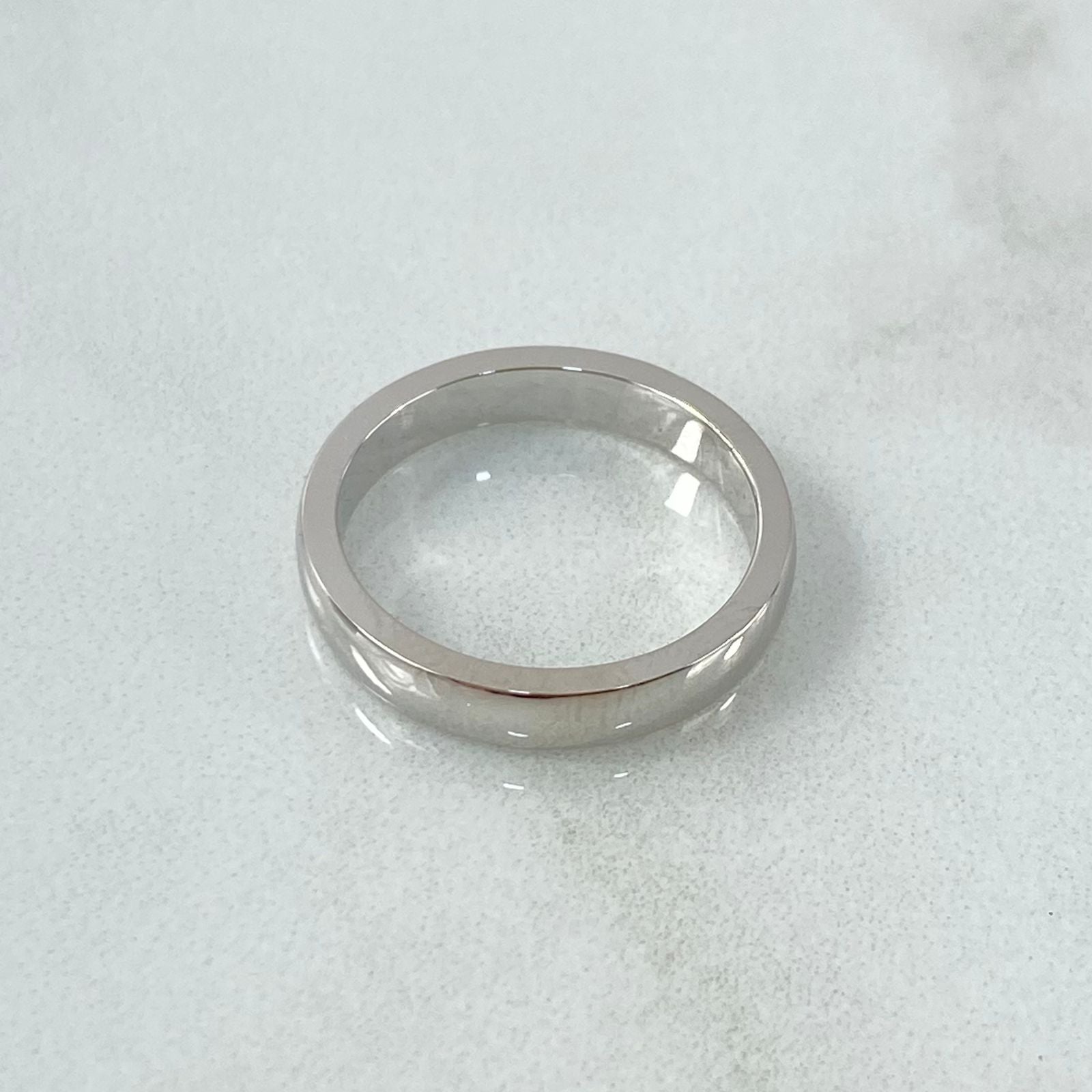 Fabricacion Bajo Pedido Anillo Argolla Media Caña Matrimonio 5gr / Oro Blanco 18K