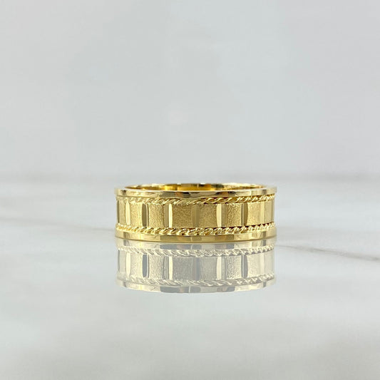 Fabricacion Bajo Pedido Anillo Argolla Trenzada Matrimonio 9gr / Oro Amarillo 18K