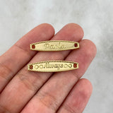 Fabricacion Bajo Pedido Herraje Par De Placas Bordeada Personalizada 7gr / Oro Amarillo 18K