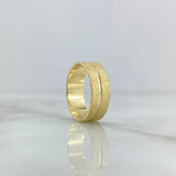 Fabricacion Bajo Pedido Anillo Argolla Mate Rayada Matrimonio 5gr / Oro Amarillo 18K