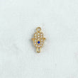 Herraje Mano Hamsa 0.55gr / 1.4cm / Circones Blancos Azul Rey Oro Amarillo 18K