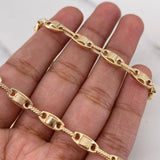 Cadena Rustica 14.25gr / 60cm / 4.6mm Punteada Oro Amarillo 18K &