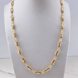 Cadena Rustica Eslabon 12.9gr / 60cm / 4.3mm Diamantado Oro Amarillo 18K &