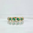 Anillo Trenza Curva 3.1gr / T7 / Circones Blancos Verdes Oro Amarillo 18K