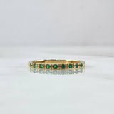 Anillo Churumbela 1.65gr / T8 / Circones Verdes Oro Amarillo 18K