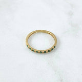 Anillo Churumbela 1.65gr / T8 / Circones Verdes Oro Amarillo 18K