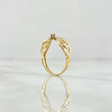 Anillo Trio Infinito Corazón 1.9gr / T6 3/4 / Circones Blancos Oro Amarillo 18K