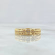 Anillo Carril Interceptado 3.35gr / T8 / Circones Blancos Oro Amarillo 18K