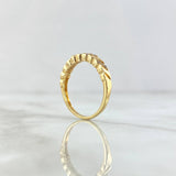 Anillo Trenza en Relieve 2.6gr / T7 1/4 / Circones Blancos Oro Amarillo 18K