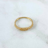 Anillo Amen 1.75gr / T6 3/4 / Circones Blancos Oro Amarillo 18K