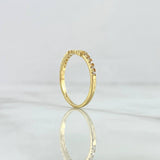 Anillo Amen 1.75gr / T6 3/4 / Circones Blancos Oro Amarillo 18K