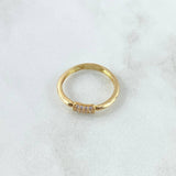 Anillo Centro Rectangular 1.6gr / T6 / Liso Oro Amarillo 18K