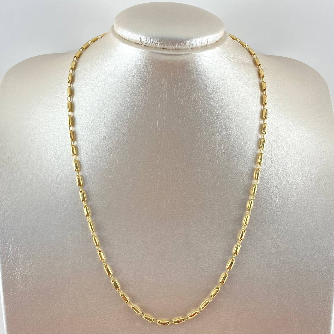 Cadena Rustica Adige 7.25gr / 50cm / 3mm Lisa Oro Amarillo 18K