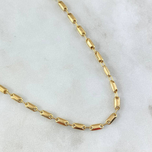 Cadena Rustica Adige 9.35gr / 65cm / 3mm Lisa Oro Amarillo 18K