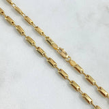 Cadena Rustica Adige 7.25gr / 50cm / 3mm Lisa Oro Amarillo 18K