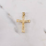 Dije Cruz Cristo 2.45gr / 3.5cm / Silueta Oro Amarillo 18K $