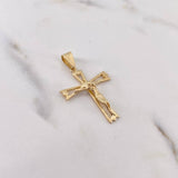 Dije Cruz Cristo 2.45gr / 3.5cm / Silueta Oro Amarillo 18K $