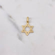 Dije Estrella De David 0.8gr / 2.6cm / Diamantado Oro Amarillo 18K $