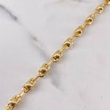 Tobillera Rustico 7.1gr / 25cm / 4.7mm Oro Amarillo 18K $