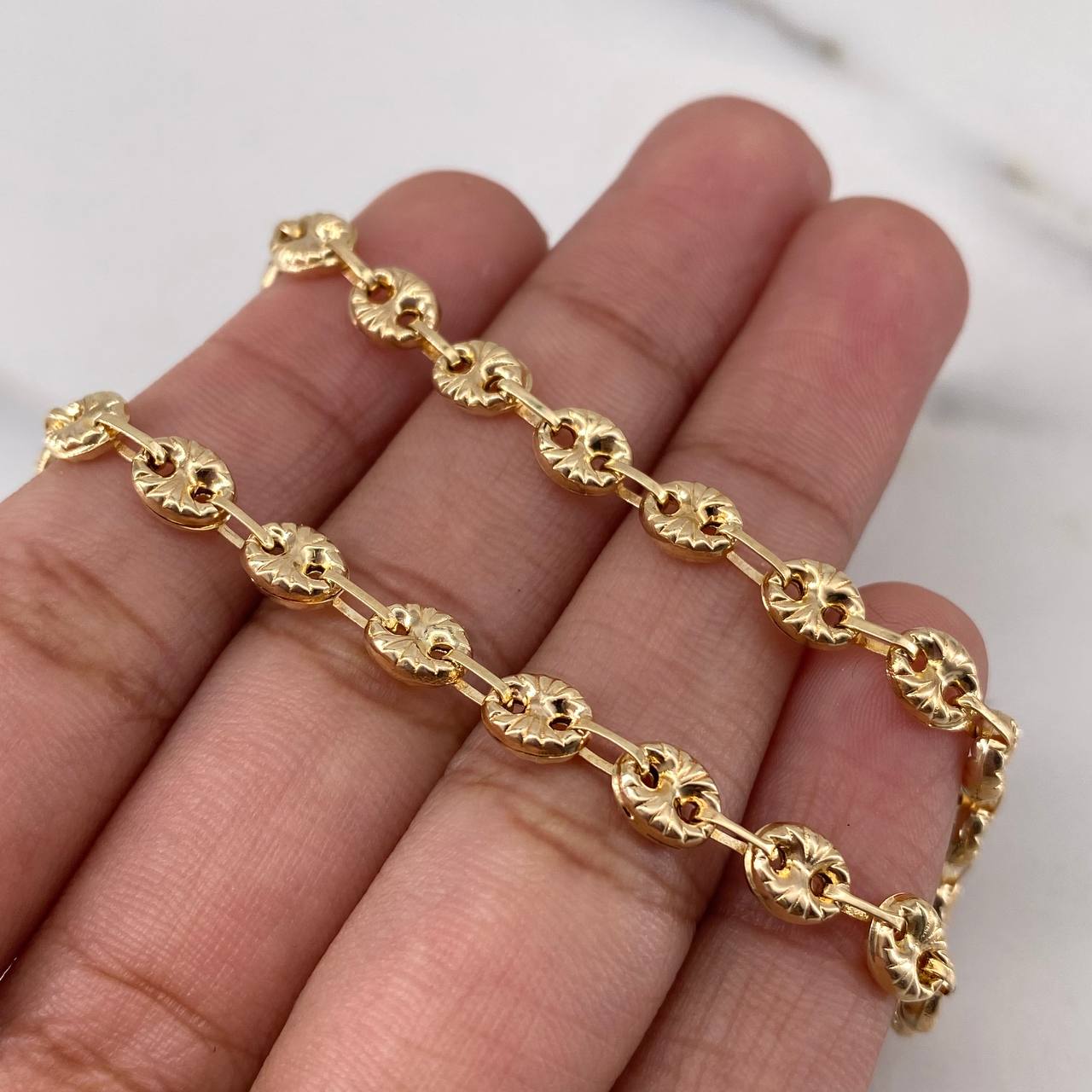 Pulso GC 4.75gr / 20cm / 4.6mm Diamantado Oro Amarillo 18K $