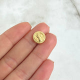 Herraje San Benito 0.45gr / 1cm / Tambor Oro Amarillo 18K ©