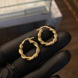 Candongas Serpiente 2.45gr/2cm Trenza Oro Amarillo