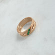 Fabricacion Bajo Pedido Anillo Argolla Espiga 5gr Esmeralda 6pts Oro Rosa