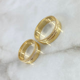 Fabricación Anillo Argollas Mateadas con Circones Matrimonio 10gr / Oro Amarillo *