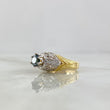 Fabricacion Bajo Pedido Anillo Solitario Filigrana Victoriano 9gr / Dos Oros Amarillo Blanco *