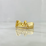 Fabricacion Bajo Pedido Anillo Nombre 3D Perzonalizado Sencillo 7gr / Oro Amarillo *