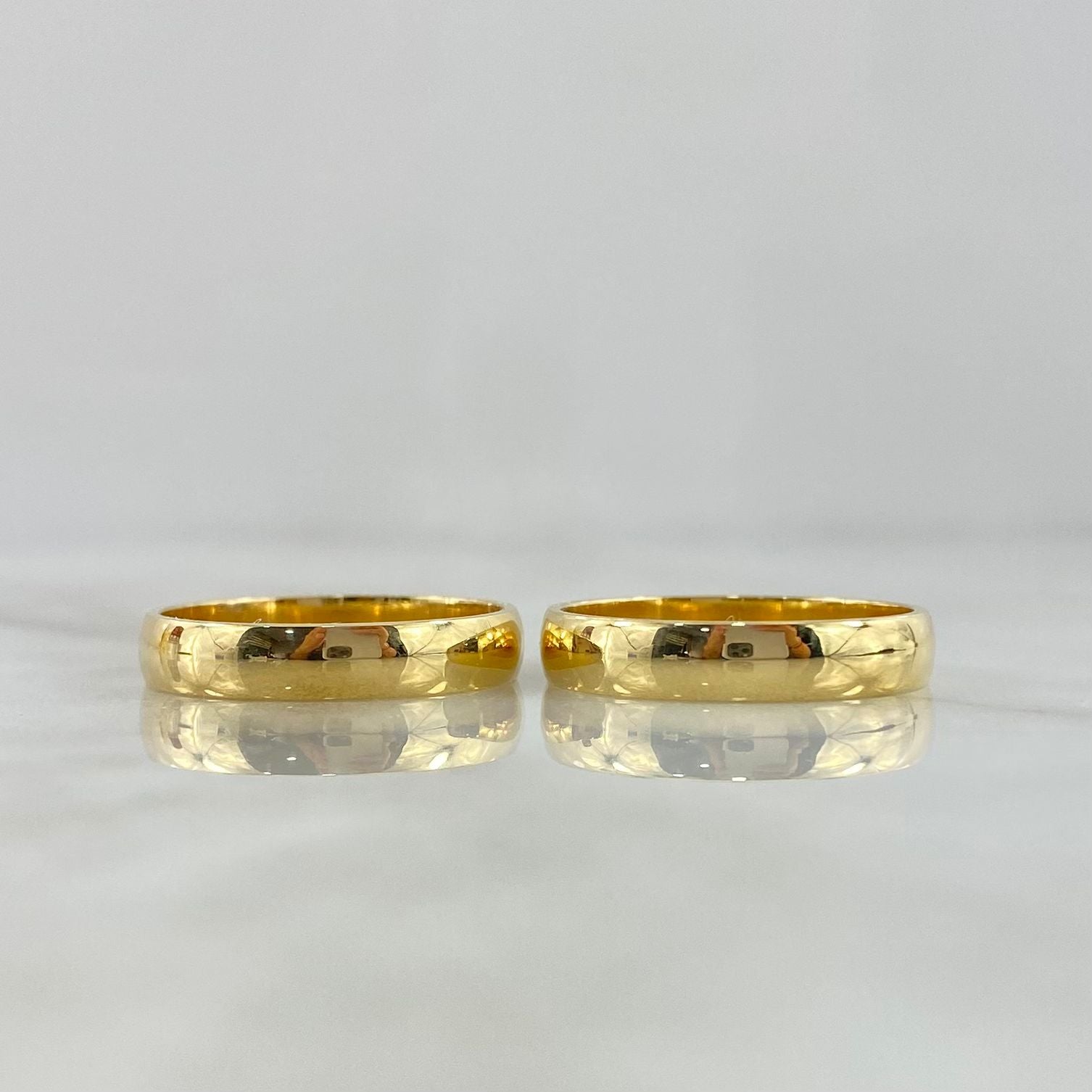 Fabricacion Bajo Pedido Anillos Media Caña Lisos Matrimonio 8gr / Oro Amarillo *