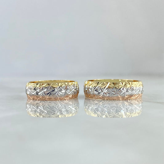 Argollas anillos matrimonio por fabricación Diamantadas 8gr