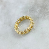 Fabricacion Bajo Pedido Anillo Cubano Macizo 8gr / Oro Amarillo