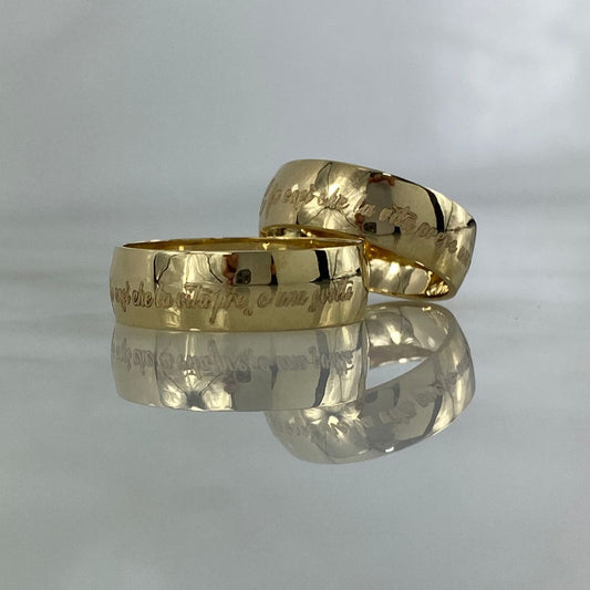 Fabricacion Bajo Pedido Anillos Argollas Media Caña Lisas 10gr / Oro Amarillo