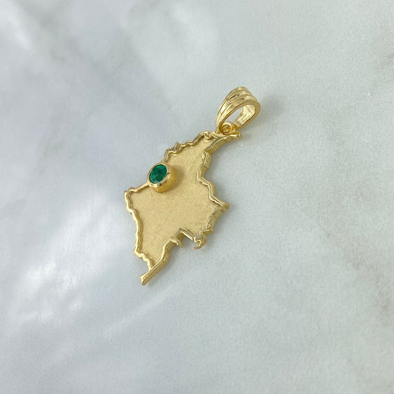 Fabricacion Bajo Pedido Dije Mapa Colombia Mate 6gr / Oro Amarillo