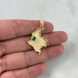 Fabricacion Bajo Pedido Dije Mapa Colombia Mate 6gr / Oro Amarillo